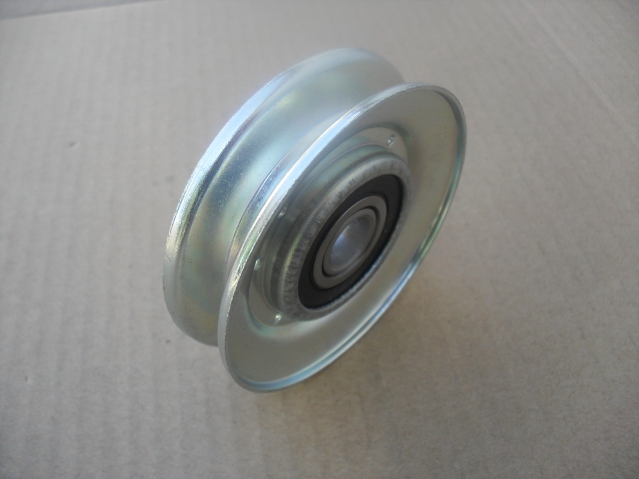 Deck Idler Pulley for Craftsman 20613, 420613, 420613MA, 91178, 091178, Made In USA, Metal, Height: 3/4" ID: 1/2" OD: 3"