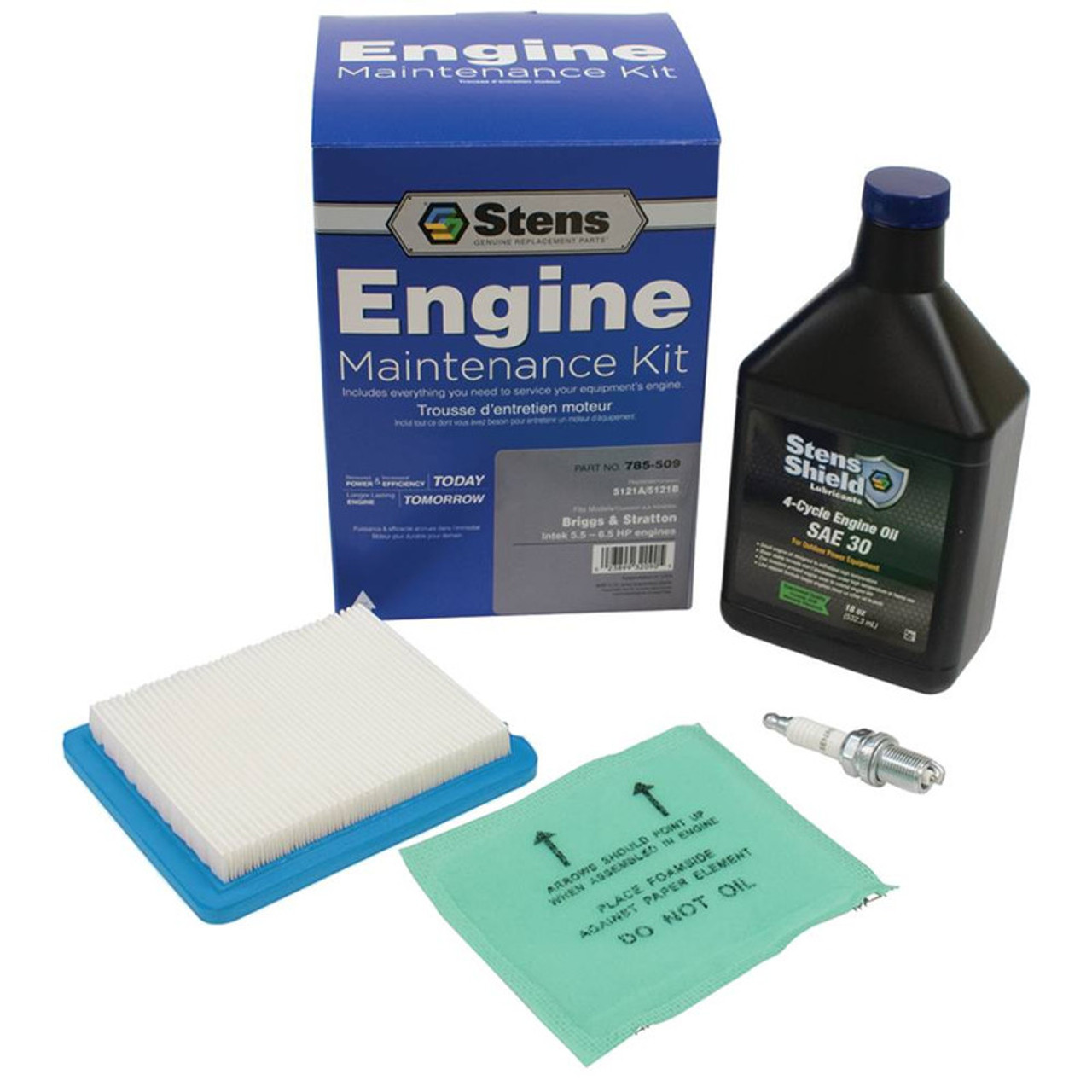 Tune Up Kit For Briggs and Stratton Intek 5.5 thru 6.5 HP 5121A 5121B Oil Air Filter Pre Cleaner Spark Plug