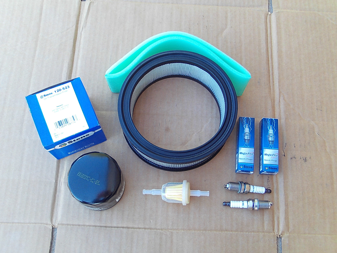 Tune Up Kit for John Deere CXL227 CXLG227 LG227 Air Filter Foam Pre Cleaner Wrap Spark Plugs Fuel Filter Oil Filter