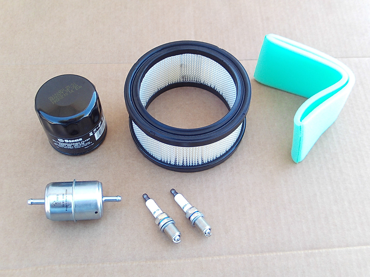 Tune Up Kit for Kohler Command CV17 to CV26 CV730 to CV740 17 to 27 HP 2478903S 24 789 03-S Air filter Foam pre cleaner wrap Spark plugs Fuel filter Oil filter