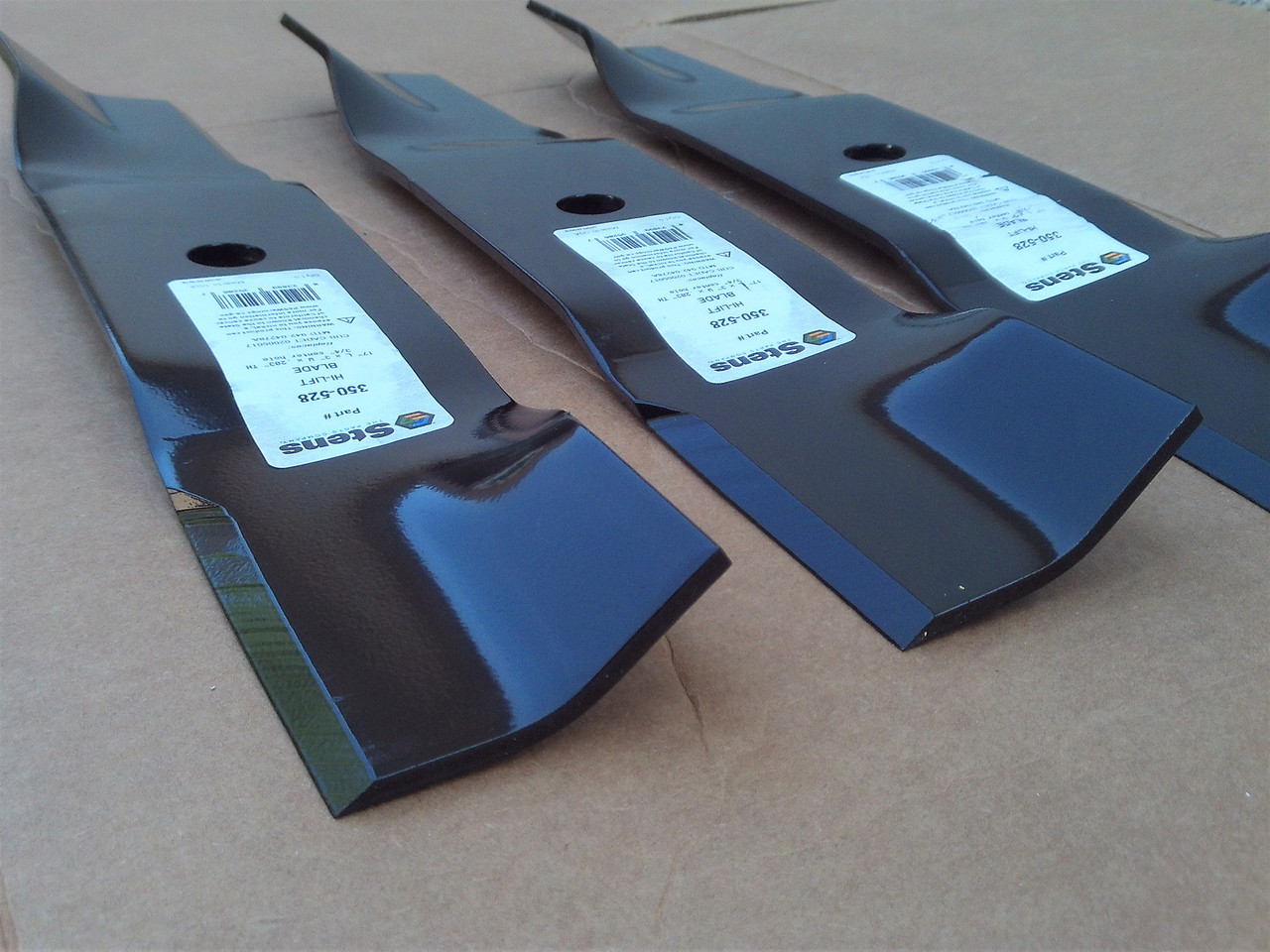 Blades for Cub Cadet Enforcer, Recon, Tank, Z Force 48" Cut 01005336, 01005336P, 02005017, 742-04417, 942-04417 Made In USA, Hi Lift Blade Set of 3