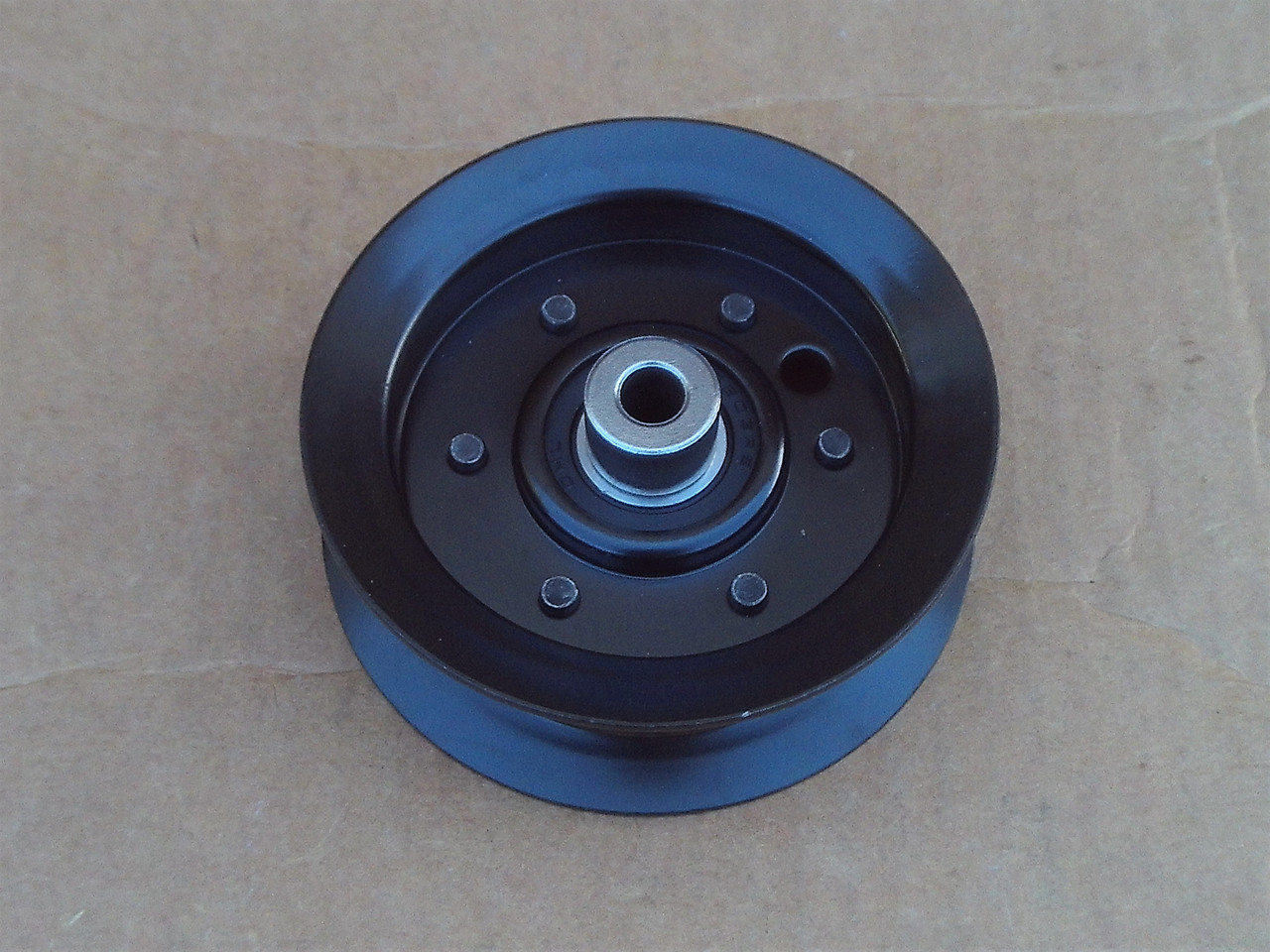 Flat Idler Pulley for Lawn Boy 1062175, 1329420, 106-2175, 132-9420 lawnboy, ID: 3/8", OD: 4-1/8", Height: 1-1/2"