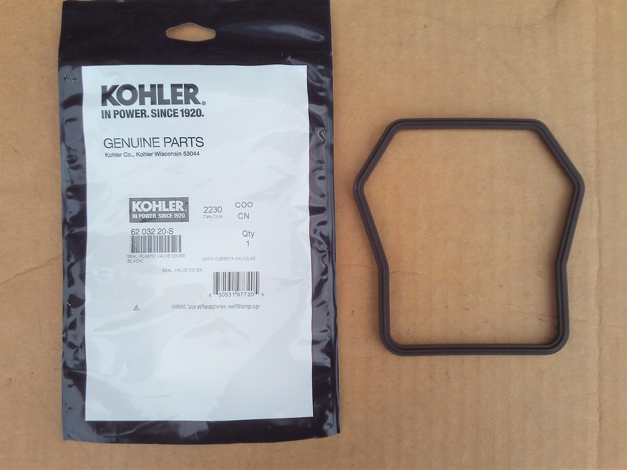Kohler Valve Cover Gasket Seal for CV1000, CV940, CV980, ECH940, ECH980, ECV940, ECV980, 6203215S, 6203220S, 62 032 15-S, 62 032 20-S