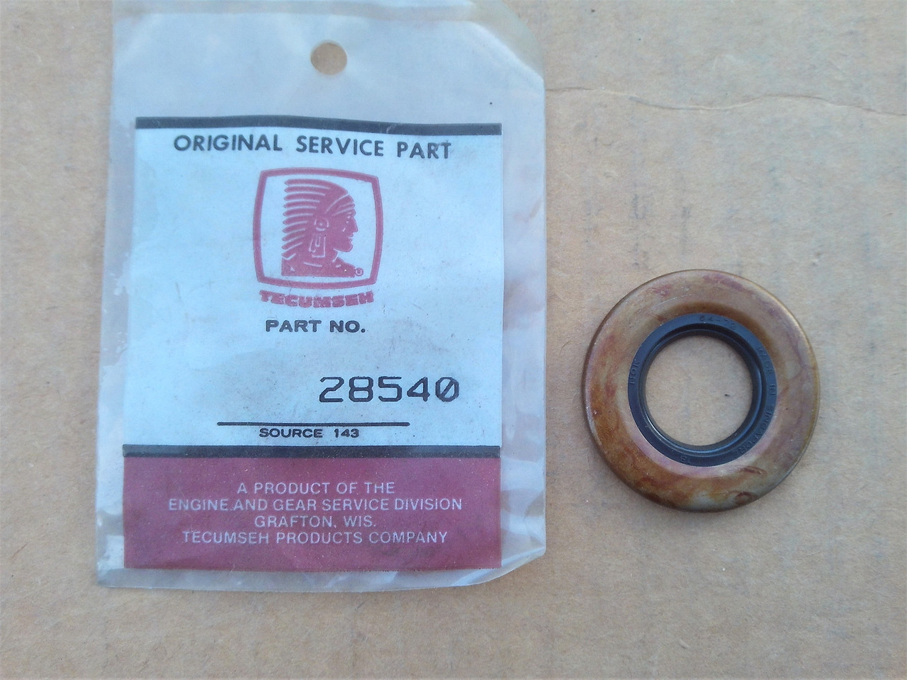Tecumseh 28540 Crankshaft rear oil seal for H25, H30