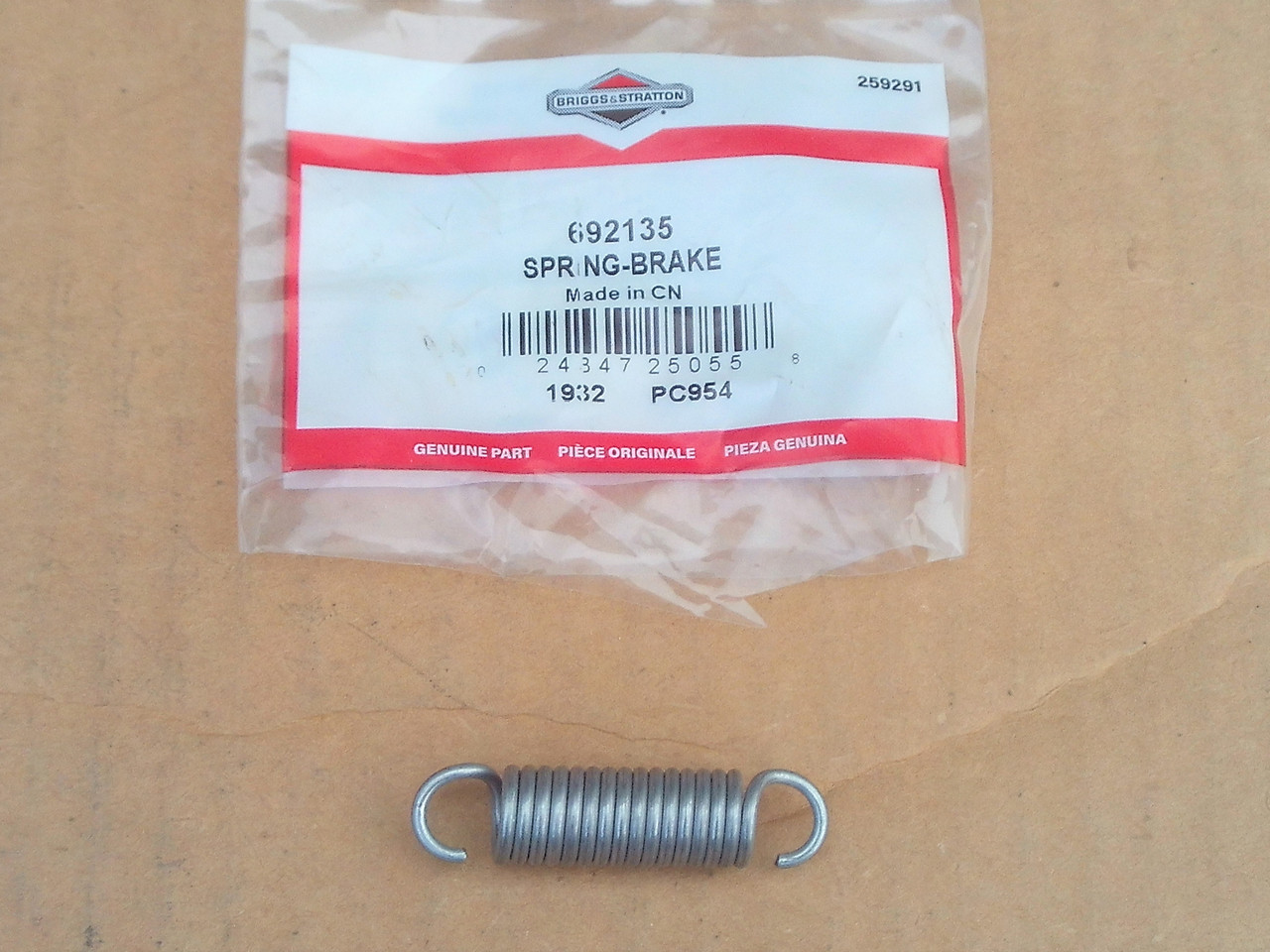 Briggs and Stratton Brake Spring 692135 for engine control cable &
