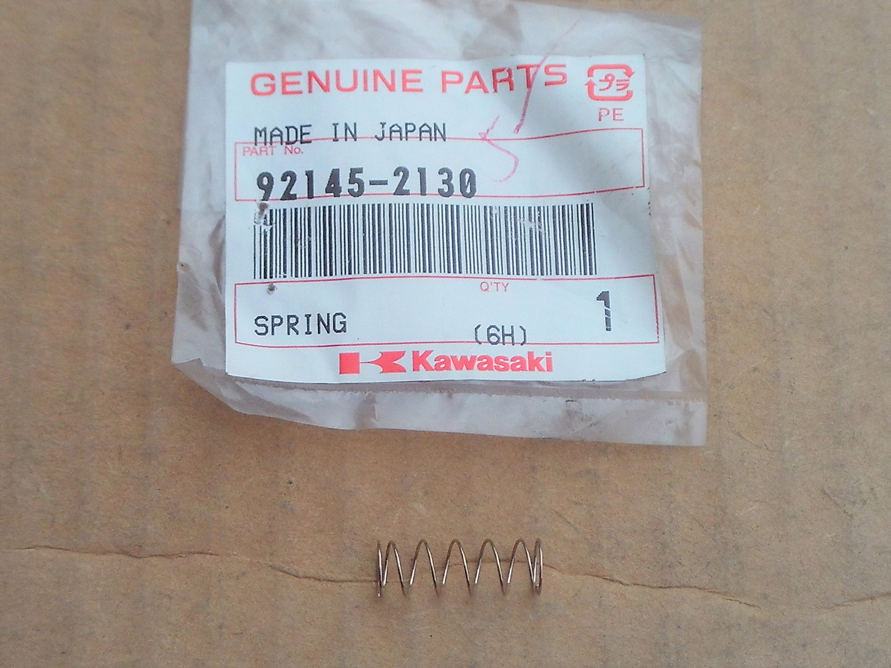 Kawasaki Carburetor Choke Spring 921452130, 92145-2130 for KBL27A, KGT27A, KRB300A, KTR27A