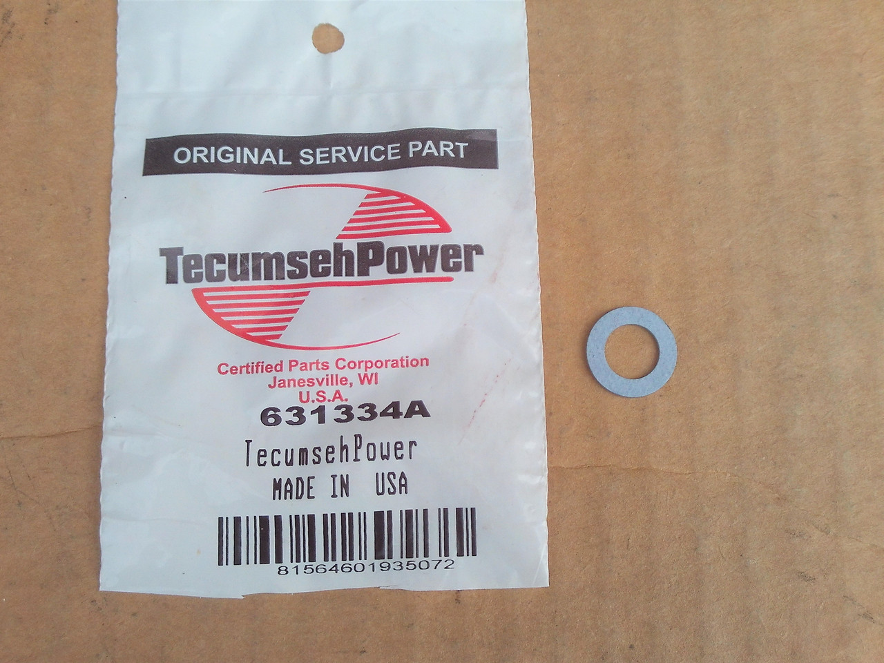 Tecumseh Carburetor Bowl Nut Gasket 631334A