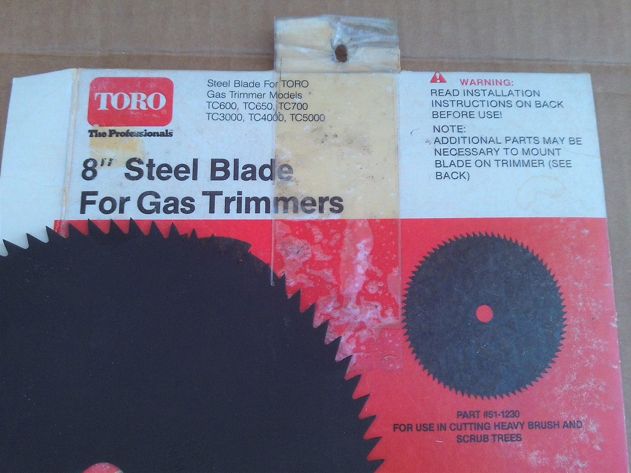 Toro Trimmer Saw Blade 511230 for TC600, TC650, TC700, TC3000, TC4000,  TC5000, 51-1230, 8