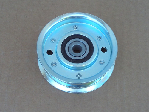 Flat Idler Pulley for Simplicity 1685151, 1685151SM, 1708030, 1708030SM, 1726348, 1726348SM, Height: 1" ID: 3/8", OD: 3-1/16" Metal
