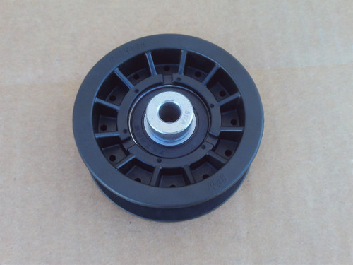 Flat Idler Pulley for Exmark Lazer Z, Frontrunner 1094076, 109-4076, ID: 3/8 " OD: 3-3/16 "