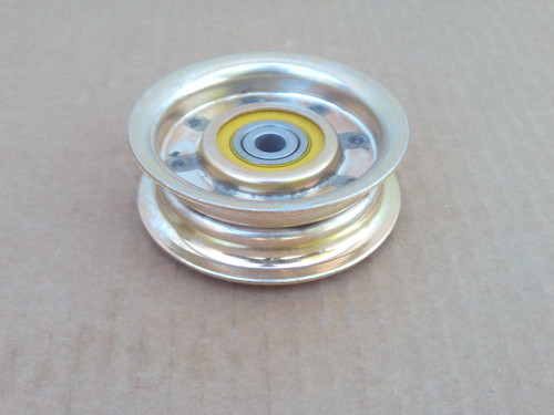Idler Pulley for Cub Cadet Z Force 44, 48, 52" Cut Deck 02004558 flat, Height: 1-1/8" ID: 3/8" OD: 3-1/4" Made In USA