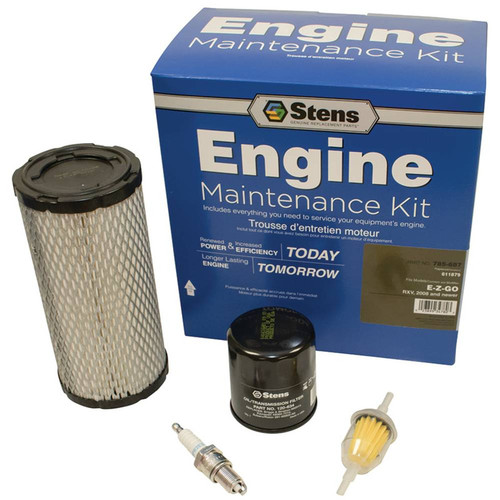 Engine Tune Up Kit for EZ GO RXV 611879 with kawasaki engine, air filter, fuel filter, oil filter, spark plug