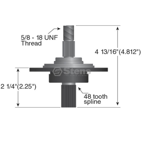 Deck Spindle for MTD 46" Cut, 717-0912 917-0912