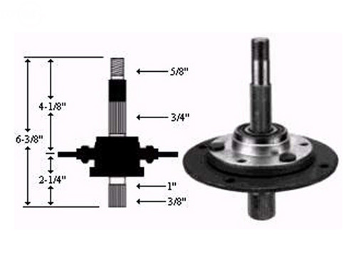 Deck Spindle for MTD 46" Cut 717-0913 917-0912 917-0913 7170913 9170913 9170912 Left Side