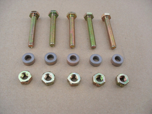 Shear Pins for Craftsman Murray Noma John Deere Husky 301172 snowblower includes bolts with spacers and nuts