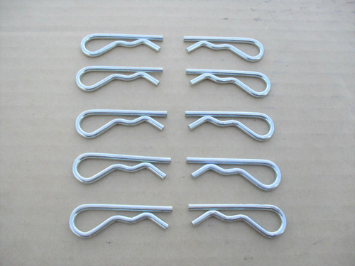 Hitch Pins Clips for Lawn Mower Deck, Snowblower, Tiller Tine, Craftsman, MTD, Murray, Gilson, Scag 1060, 04062-02, 0406202 pin clip