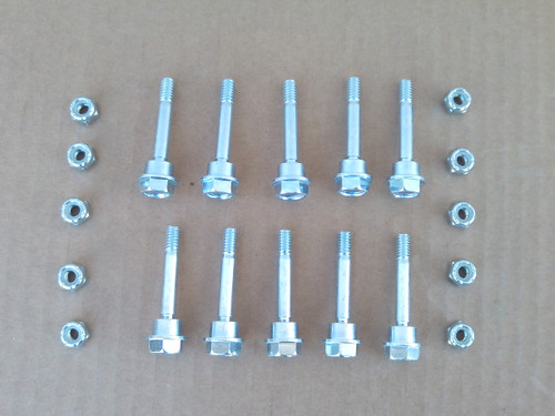 Shear Pins Bolts for AYP 192090 532192090 588077502 Snowblower snowthrower snow blower thrower Set of 10 Includes lock nuts
