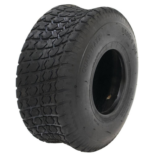 Tire 15x6.00-6, 4 Ply for lawn mower, Heavy Duty Tubeless