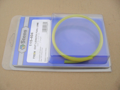 Tygon Fuel Line ID: 3/32" OD: 3/16" Length: 2 ' Made In USA Resists swelling and hardening, Oil and gas resistant Maintains air tight seal on fittings even in extreme temperatures 115-404