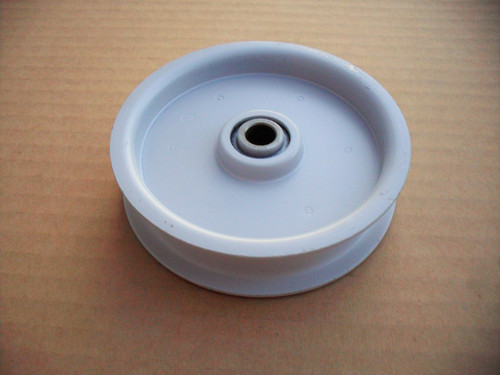 Flat Idler Pulley for AYP, Craftsman 61620 Height: 1" ID: 3/8" OD: 3-3/4"