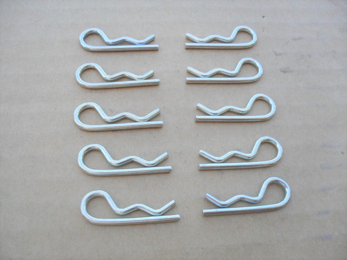 Hitch Clevis Pins for Troy Bilt 714-04040 Set of 10, Lawn Mower Deck clips, Snowblower, snowthrower, snow blower thrower