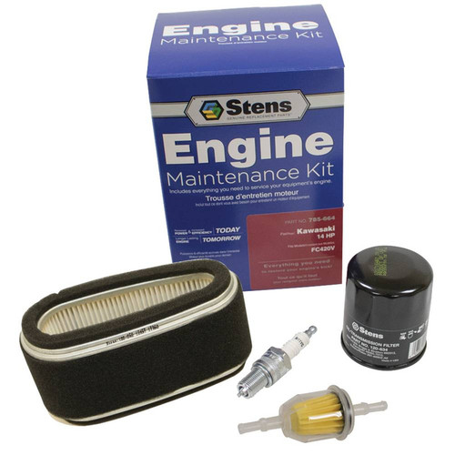 Tune Up Kit for Kawasaki FC420, 705058 Oil Filter, Air Filter, Spark Plug, Fuel Filter