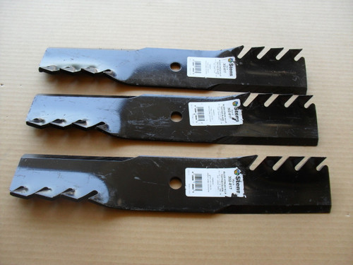 Mulching Toothed Blades for Bunton 48" Cut PC1255 PC2005 PL4055 PL4205 PL4855 Mulcher Hi Lift