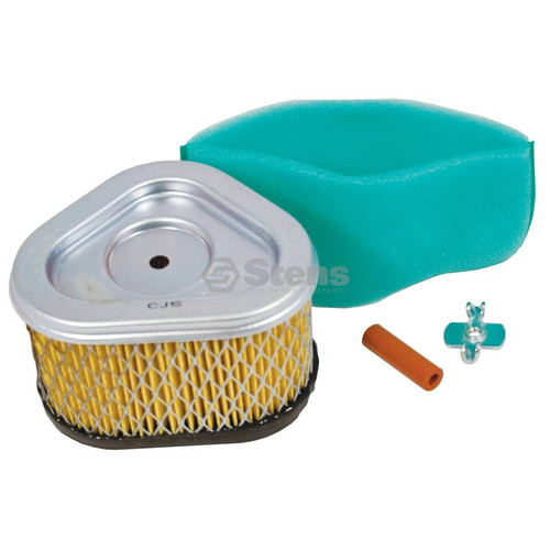 Air Filter for Kohler Command CV11 to CV16, 1208305S, 1208314, 1288305, 1288305S1, 208303, 12 083 05-S, 12 083 14, 12 883 05, 12 883 05-S1 Includes Foam Pre Cleaner Wrap, Hose, Wing Nut