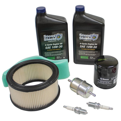 Tune Up Kit for Kohler Command CV17 to CV26, CV730 to CV740, 17 to 27 HP 2478903S, 24 789 03-S, air filter, foam pre cleaner wrap, spark plugs, fuel filter, oil filter, oil