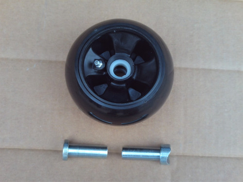 Deck Wheel Kit for John Deere 240 245 260 265 285 320 325 335 345 355D 2025R 2210 4010 4100 4110 4115 4200 4210 4300 4310 4400 4410 4500 4510 4600 4610 4700 ZTrak AM125172 Includes bushings and grease fitting