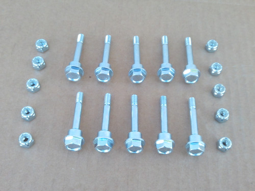 Shear Pins Bolts for Craftsman 88009 Snowblower snowthrower snow blower thrower Set of 10 Includes lock nuts