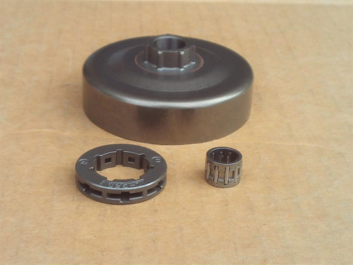 Clutch Drum for Stihl 024, 026, MS260, 11210071001, 1121 007 1001 Includes bearing and sprocket