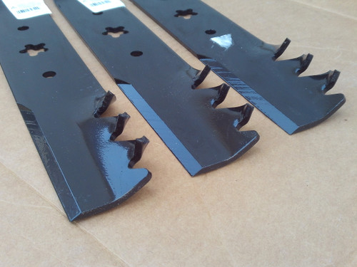 Mulching Blades for Poulan 48" Cut 532180054, 539107519, 575938201, 575938301, PP24006 Toothed mulcher