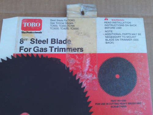 Toro Trimmer Saw Blade 511230 for TC600, TC650, TC700, TC3000, TC4000, TC5000, 51-1230, 8" 80 teeth