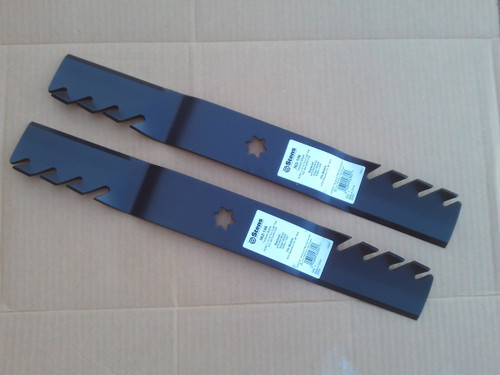 Mulching Blades for Massey Ferguson 38" Cut 942-0610 Toothed Blade set of 2