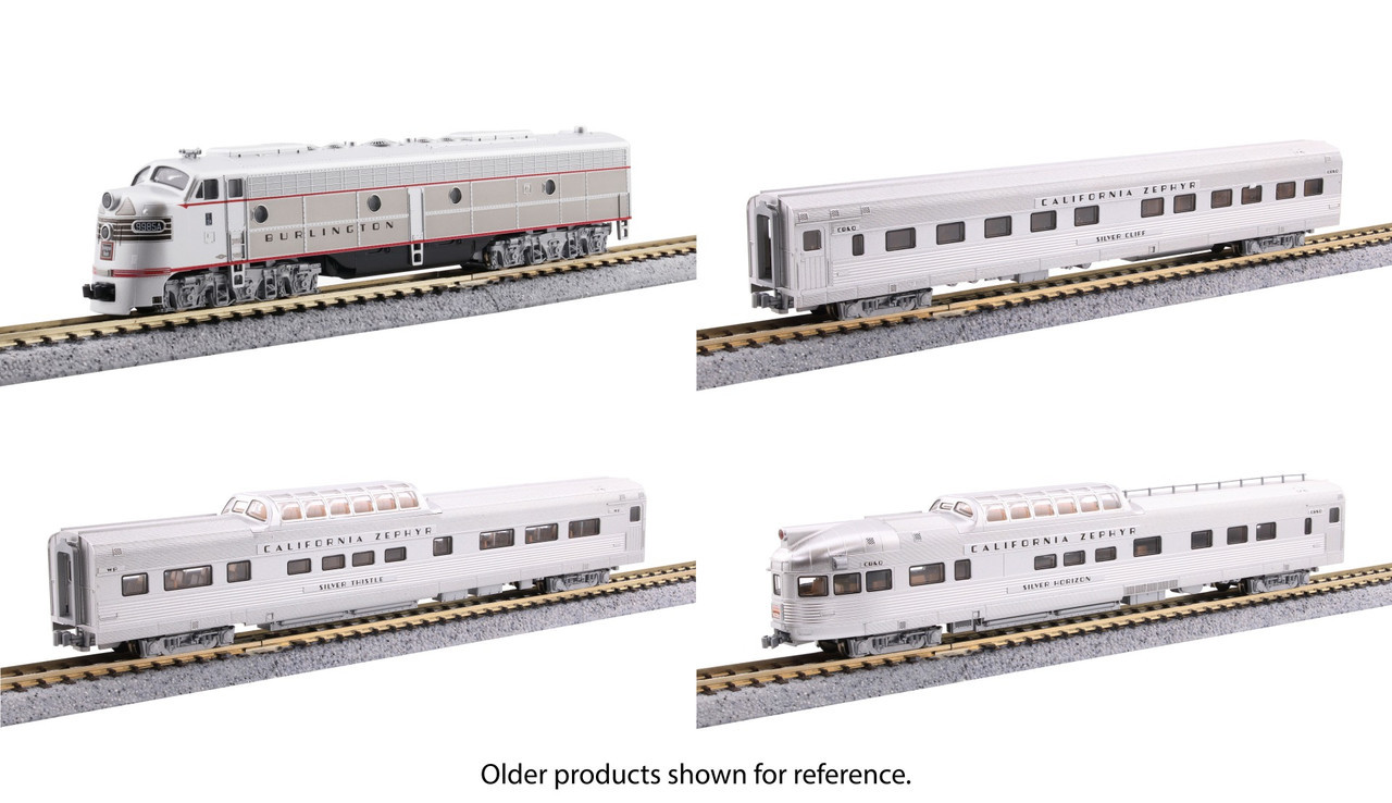 Kato ~ N Scale ~ California Zephyr E8A ~ 4 Unit Starter Series Set