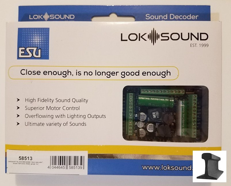 ESU ~ LokSound V5.0 XL ~ G Scale ~ DCC/MM/SX/M4 Sound Decoder