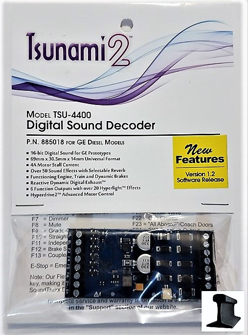 Soundtraxx Tsunami 2 ~ TSU-4400 GE Diesel DCC Sound Decoder 4 Amp