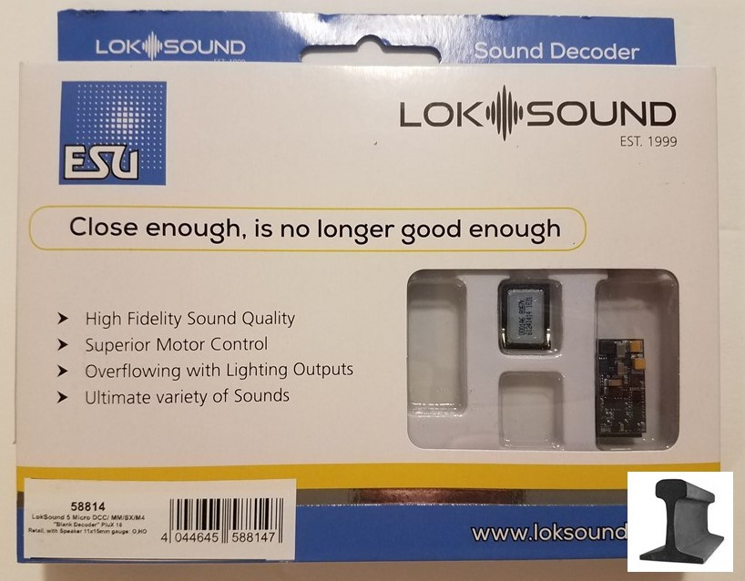 ESU ~ LokSound V5.0 Micro PluX16 ~ DCC/MM/SX/M4 ~ With Sugar Cube