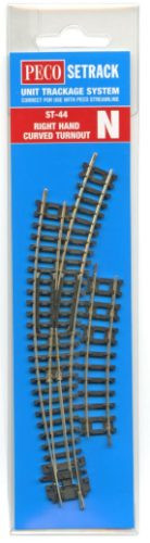 Peco ~ N Scale ~ Code 80 ~ Right Hand Curved ~ Turnout Switch