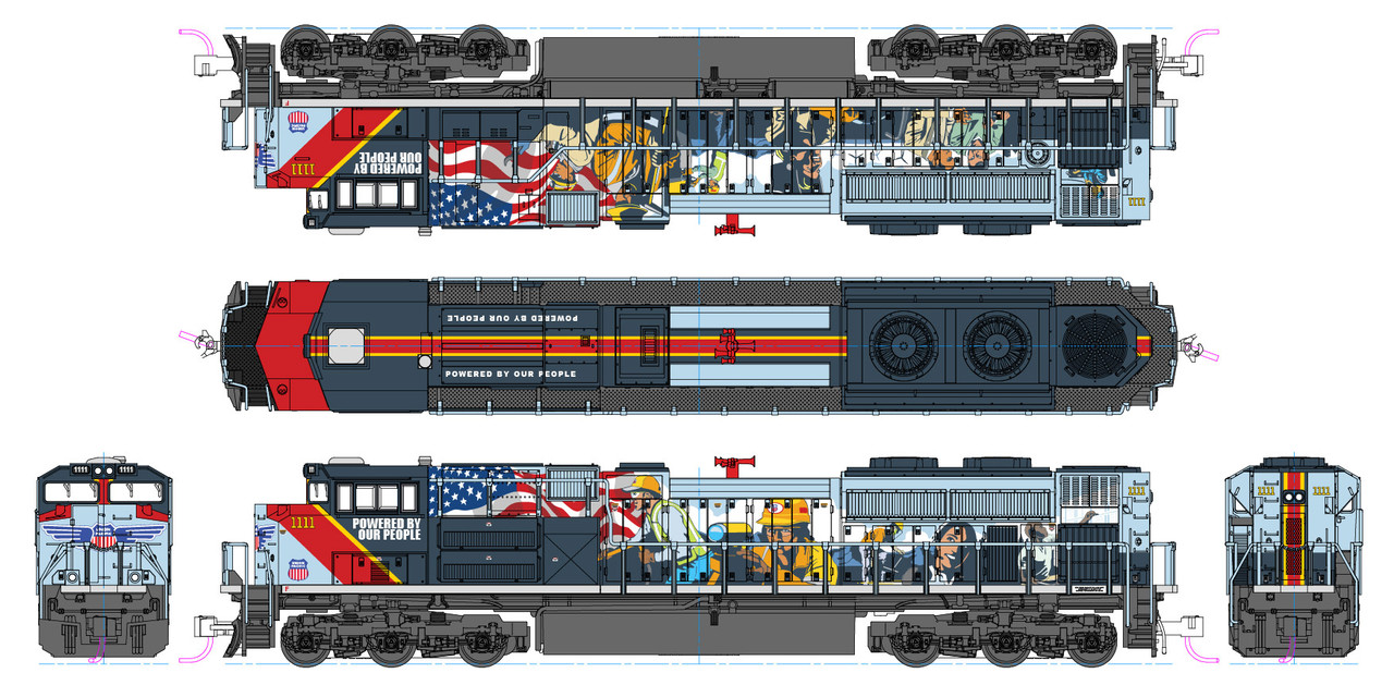 Kato ~ N Scale ~ Union Pacific ~ SD70ACe UP #1111 Powered By
