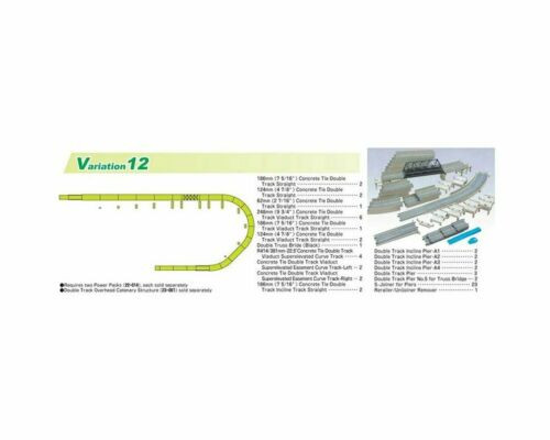Kato ~ N Scale ~ UniTrack Double Track Viaduct Set Variation ~ V12