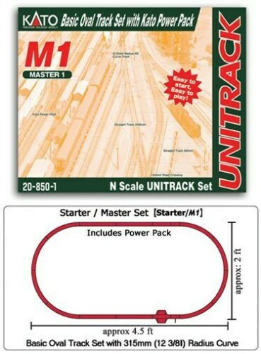 Kato ~ N Scale ~ M1 ~ Basic Oval Track Set With Power Pack ~ 20