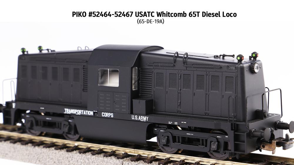 PIKO ~ HO Scale ~ USATC WHITCOMB 65T ~ 65-DE-19A ~ DC Version