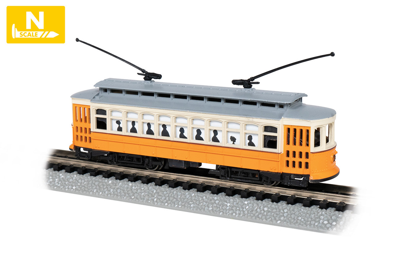 Bachmann ~ N Scale ~ Brill Trolley - Orange Cream & Gray ~ 61089