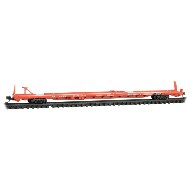 Micro Trains ~ N Scale ~ 89' Flat Car ~ Providence & Worcester