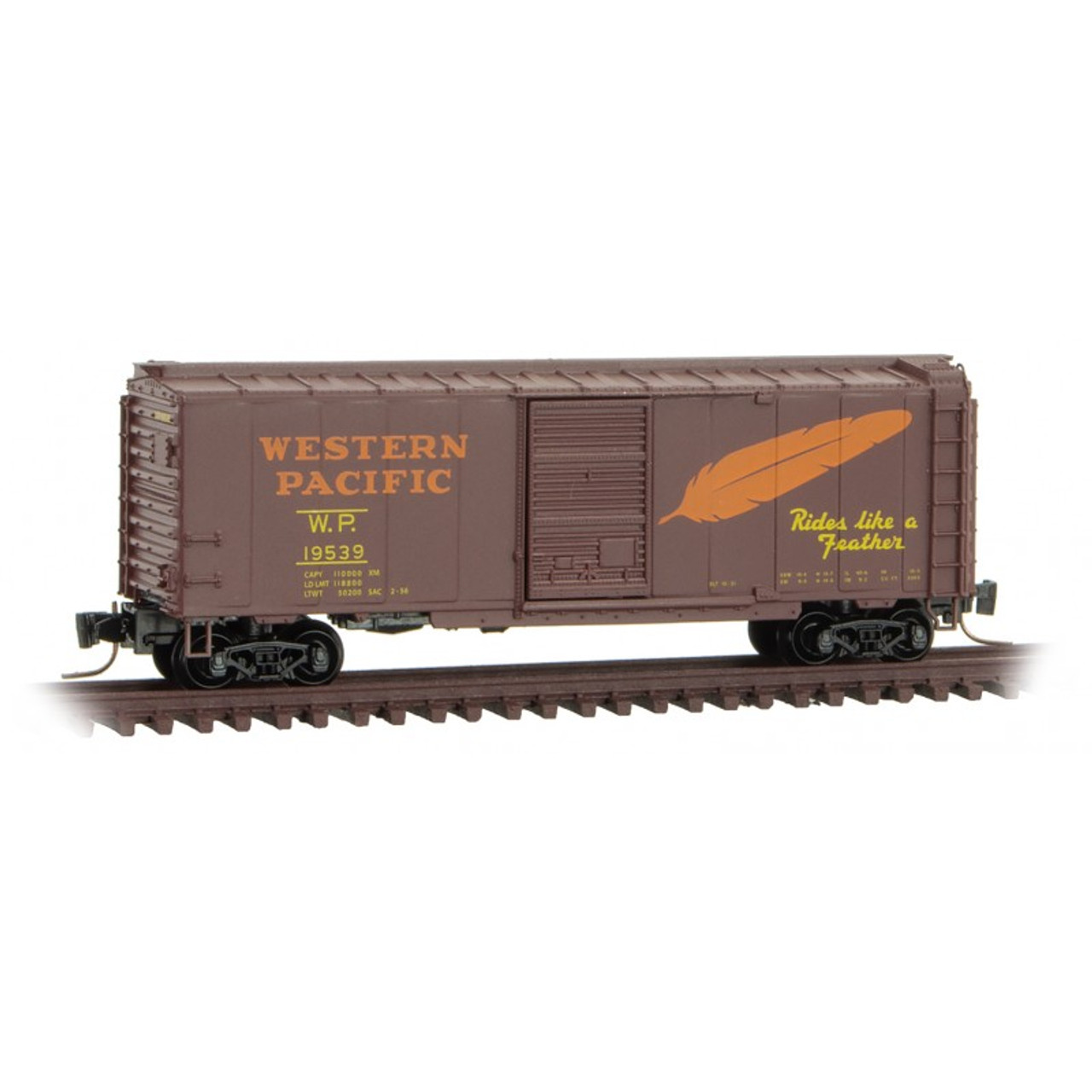 Micro Trains ~ Z Scale ~ 40' Western Pacific Box Car #19539