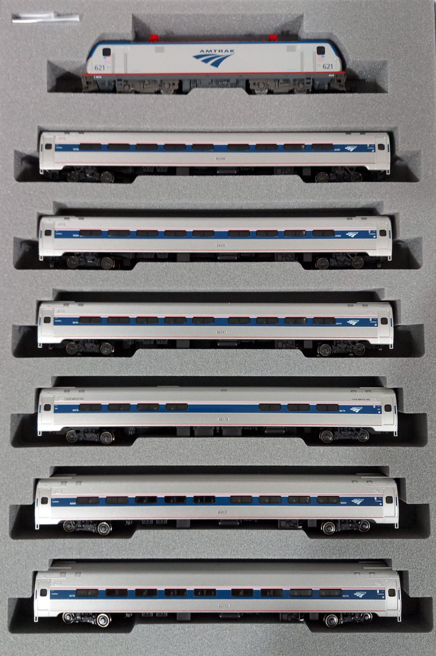 Kato ~ N Scale ~ ACS-64 Amtrak Amfleet 7 Unit Set With DCC ~ Phase