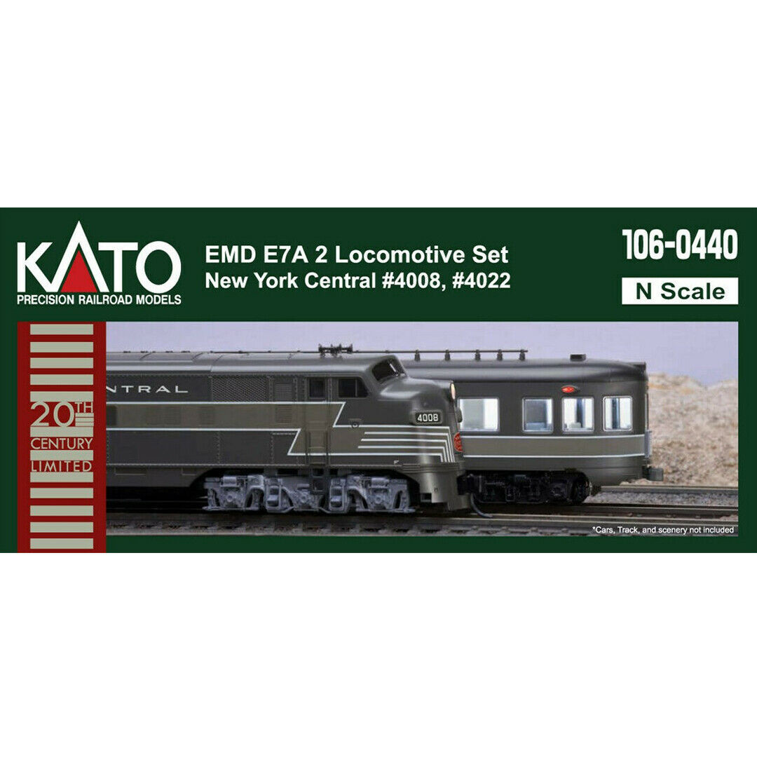 Kato ~ N Scale ~ New York Central ~ EMD E7 A-A Set ~ DCC ~ Both