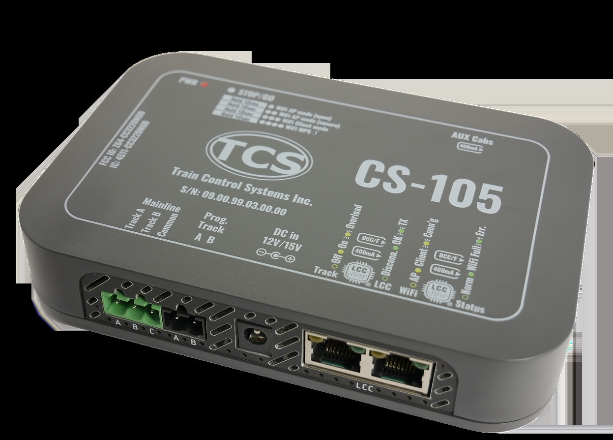 TCS ~ DCC LCC Command Station ~ 12 Volt ~ CS-105 - Iron Planet Hobbies